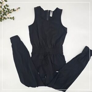 CX Black Jumpsuit Size 10 Kids Sleeveless Drawstring Waist Pockets